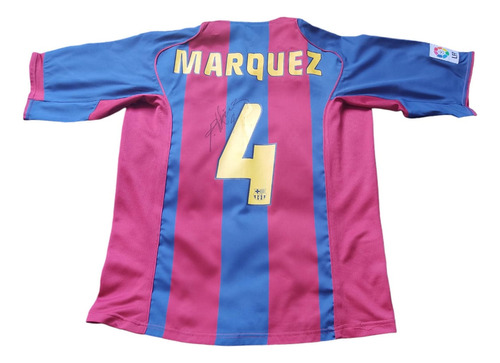 Jersey Barcelona 2003 Local Firmada Rafael Márquez 