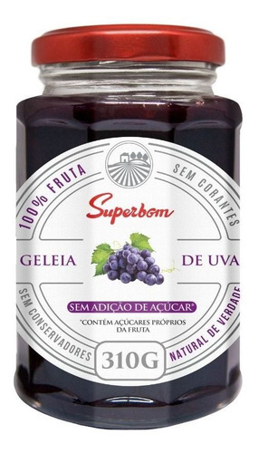 Imagem 1 de 2 de Geleia De Uva 310g - Superbom