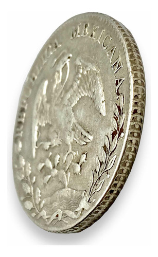 Auténtica Moneda De Plata 8 Reales Chihuahua Ca Mm 1887 (Usado)