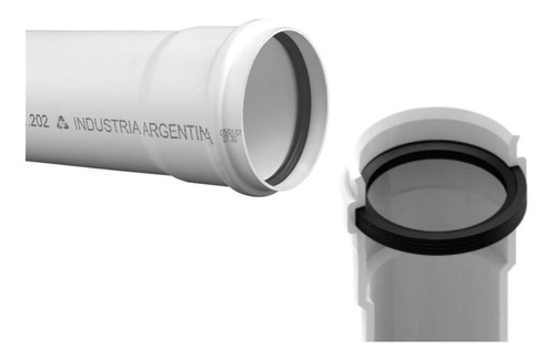 Caño 160mm X 4mts Cloacal Tigre Tubo Pvc Junta Elastica