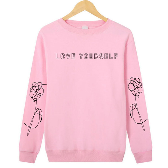 moletom bts love yourself rosa