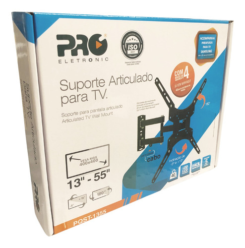 Imagem 2 de 2 de Suporte Articulado P/ Tv Led Lcd 13 A 55 Até 40kg Pqst-1355