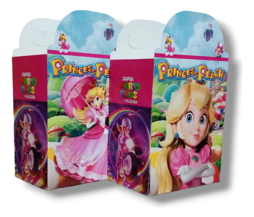 Princesa Peach Pack 90 Cajas Dulceras Para Cumpleaños.