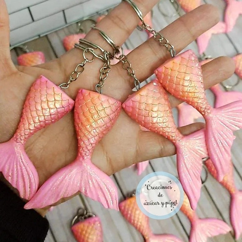 Llaveros Cola De Sirena Porcelana Fria