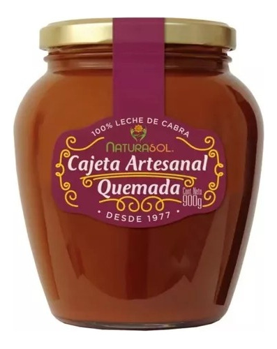 Cajeta Artesanal Quemada Naturasol 870g Leche De Cabra 