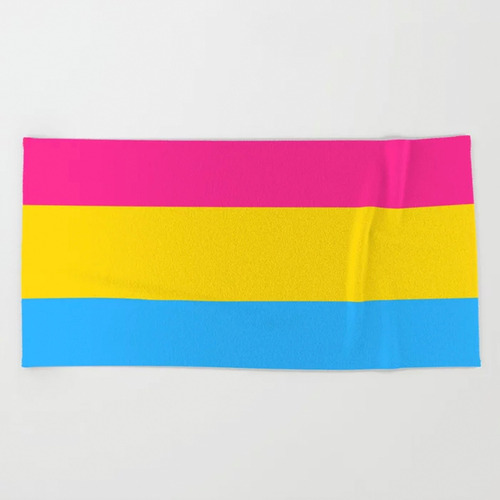 Toalla Pride Flags Orgullo Lgtbiq+ Microfibra Secado Rápido Color Pansexual Pansexual