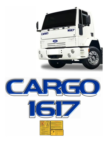 Kit Adesivo Compatível Ford Cargo 1617 Emblema Relevo Kit38