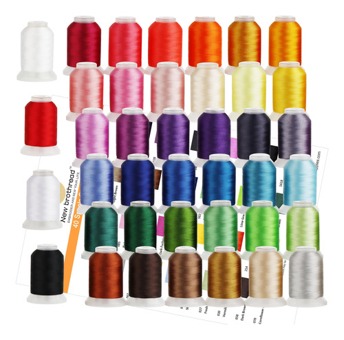Hilo De Bordado En Poliéster 40 Colores Kit De Costura