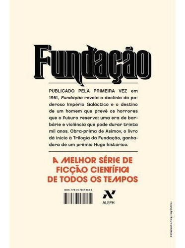 Fundação - Vol. 1, De Asimov, Isaac. Editora Aleph, Capa Mole Em Português