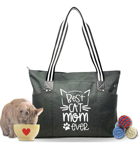 Brooke & Jess Cat Mom Tote Bag - Regalos Para Amantes De Los