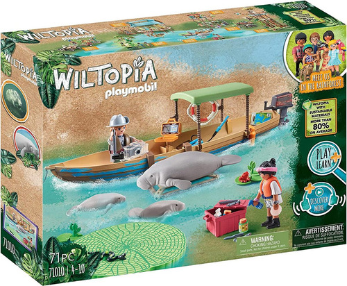 Playmobil Wiltopia 71010 Viaje En Barco Con Manatíes