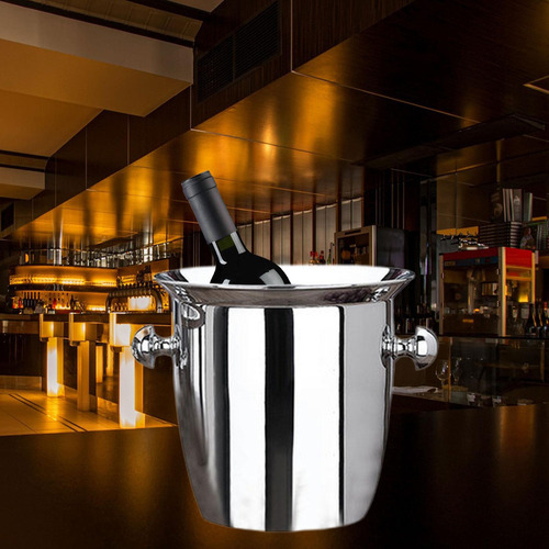 Cubo De Hielo De Acero Inoxidable Con Mango Duradero Para 5l