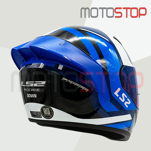 Casco Integral Ls2 Ff352 Evo Azul Visor Iridium Azul / Qr
