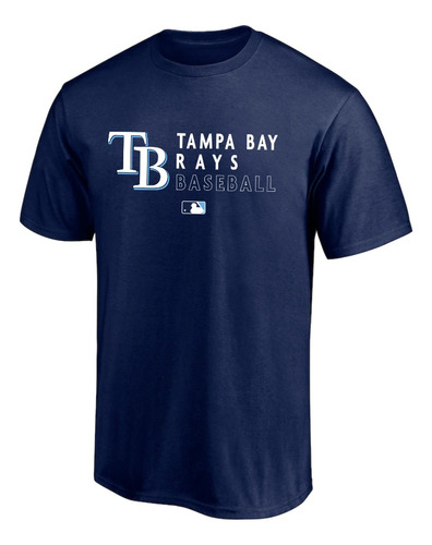 Playera Algodon Beisbol Rays Tampa Bay Baseball Logo 2415