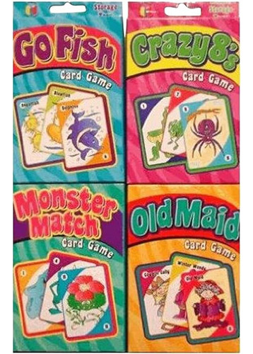 Juegos De Cartas Para Niños Old Maid Go Fish Crazy 8s Y