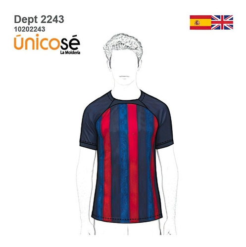 ( Moldes De Ropa)  Deporte Camiseta Futbol 2243