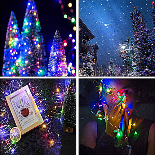 20pcs Luces Led Cadena 3m 30 Led A Pilas Decoración Hogar Rgb