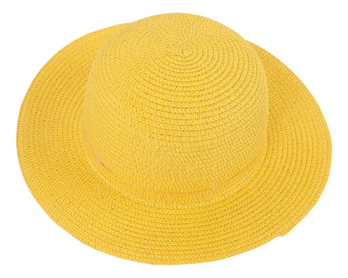 Sombrero De Paja Para El Sol, De Ala Ancha, Tejido Ligero, P