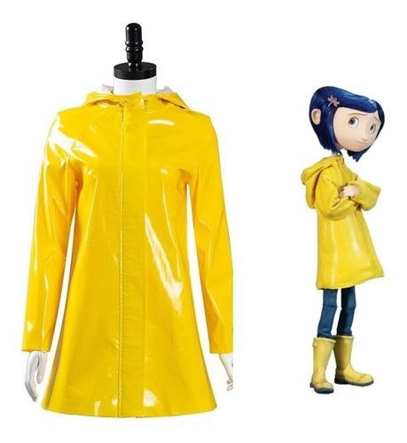 Coraline La Puerta Secreta Traje De Cosplay Mujer Amarillo C