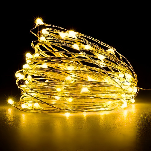 Fio De Fada 30 Led 3metros C/pilhas Luz Branco Quente E Frio