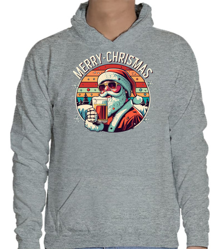 Sudadera Navidad Santa Cerveza - Playera Navideña - Santa