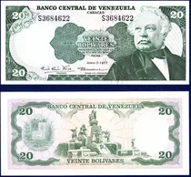 Comprar Billete De 20 Bolívares S7 Junio 7 De 1977 José Antonio Páez