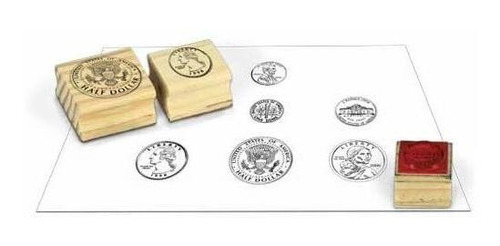 Estampillas De Monedas De Madera Eai Education - Colas: Jueg