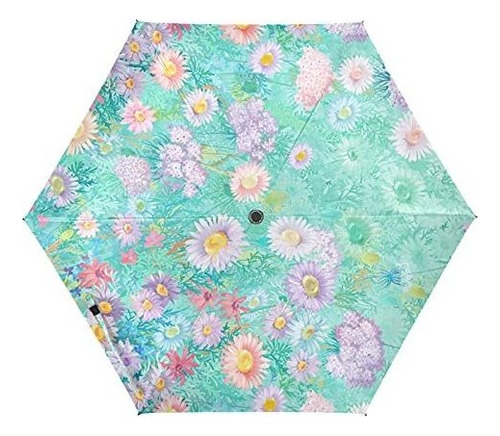 Sombrilla O Paraguas - Green Dandelion Uv Sun Umbrella, 6 R