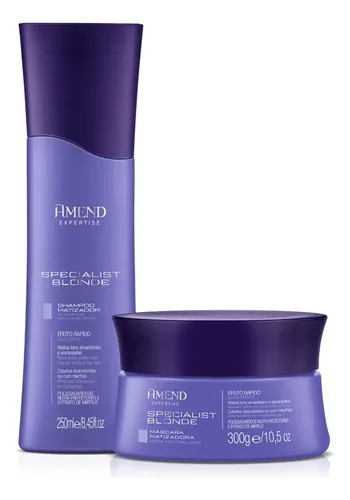 Kit Amend Specialist Blonde Matizador Shampoo E Mascara