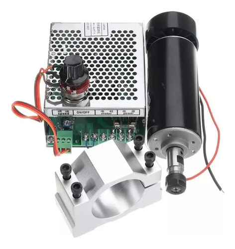 Kit Spindle Motor 500w C Suporte Pinça Fonte Cnc Router