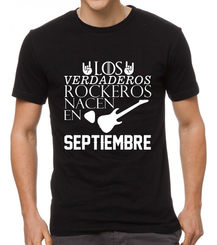 Remera Camiseta Personalizada Rockeros Cumpleaños Fecha Mes