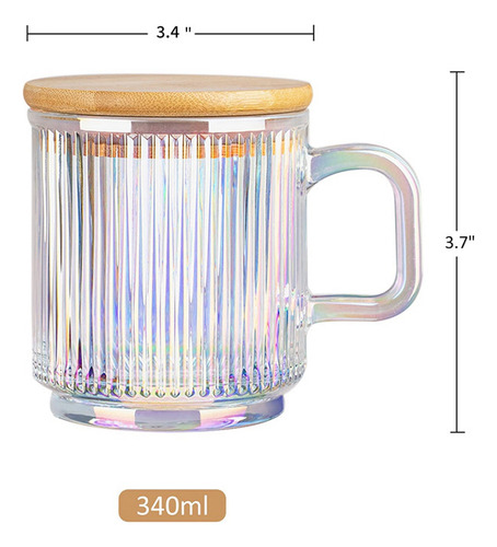Taza De Café De Vidrio De 2 Piezas Con Tapa, Tazas De Café D