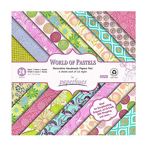 World Of Pastels Handmade Scrapbook Paper 12 X 12  Pad,...