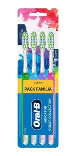 Cepillo De Dientes Oral B Pack Familia X 4 Suave Indicator