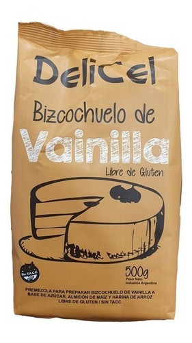 Biscochuelo De Vainilla 500g Libre De Gluten Delicel 