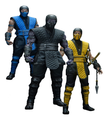 Action Figure Mortal Kombat Subzero Noob Scorpion Boneco 1/6