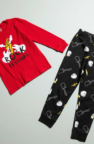 Pijama Niño Diseño Rock Talla 8