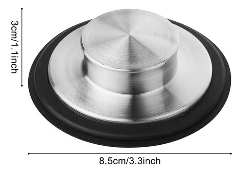 2 Uds.tapones Drenaje Para Fregadero Cocina Acero Inoxidable