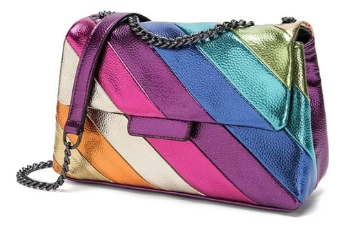 Bolso De Hombro Retro De Piel Con Cadena Para Mujer