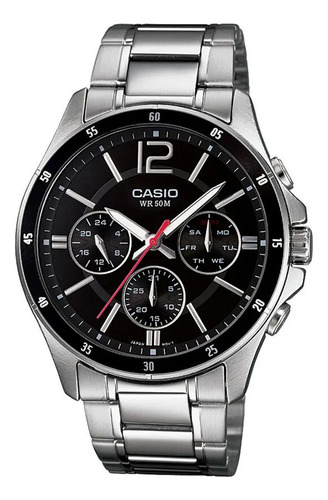 Reloj Casio Mtp-1374d-1a Acero Hombre Plateado