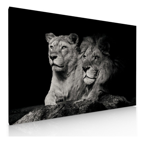 Cuadro Decorativo Para Comedor Sala O Recamara Pareja Leones