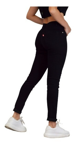 Imagen 2 de 4 de Jeans Para Damas Negro Stretch Marca Isle