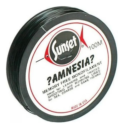 Nylon Amnesia 20 Lbs-0.48mm-weekendpesca-quilmes Avellaneda Color Negro