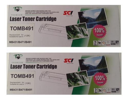 Toner Oki 491 471 X 2 Unidades Alternativo Nuevo Envio Grati