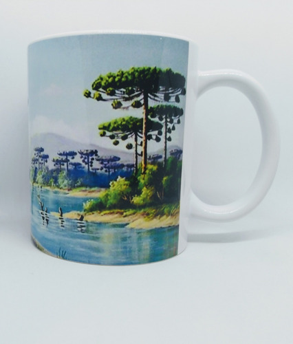 Caneca Lembrança De Curitiba - Árvores De Araucária - #2 -