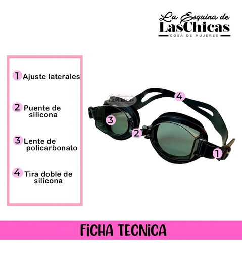 Imagen 3 de 10 de Combo Malla Traje De Baño Natacion Nena + Gorro + Antiparras
