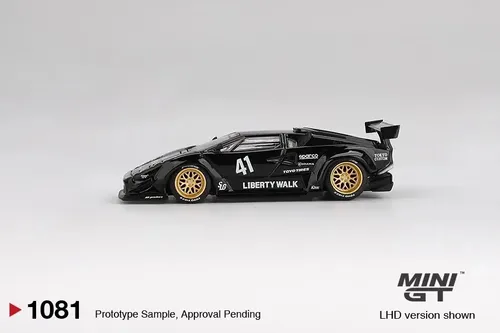 MINI GT LBWORKS Lamborghini Huracán 141 Carro Colecionável Lamborghini Countach LB-Works Preto 1:64 da