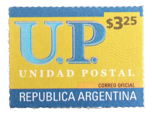 Argentina, Sello Up Gj 3128a 3,25p Mate Blanco Mint L14822