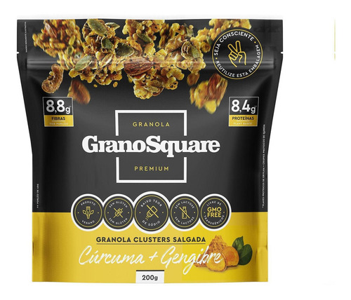 Granola Salgada Cúrcuma + Gengibre Granosquare 200g