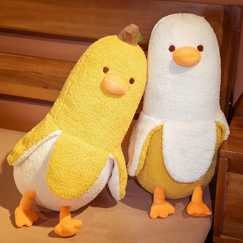 Xt Peluche De Pato Plátano, Almohada De Felpa Con Abrazo